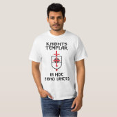 Ridders Tempeliers MOTTO Middeleeuwse geschiedenis T-shirt (Voorkant volledig)