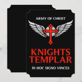 Ridders Tempeliers Unieke Cross Middeleeuwse Insig Feestdagenkaart (Voorkant / Achterkant)