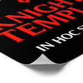 Ridders Tempeliers Unieke Cross Middeleeuwse Insig Poster (Hoek)