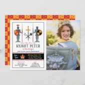 Ridders Verjaardagsfeest Middeleeuwse Foto Kaart (Voorkant / Achterkant)