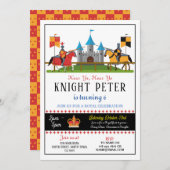 Ridders Verjaardagsfeestje Middeleeuws Uitnodigen Kaart (Voorkant / Achterkant)