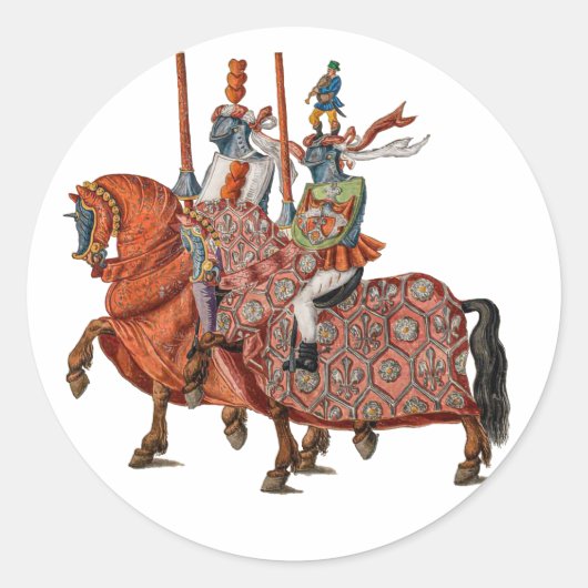 Ridders zijn gemaakt voor Liefde Ronde Sticker (Voorkant)