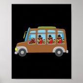 Ridderschool bus Thanksgiving Dag Funny Fa Poster (Voorkant)