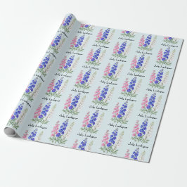 Ridderspoor Bloemen in Juli Cadeaupapier