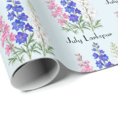 Ridderspoor Bloemen in Juli Cadeaupapier (Rol Hoek)
