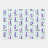 Ridderspoor Bloemen in Juli Inpakpapier Vel (Voorkant)