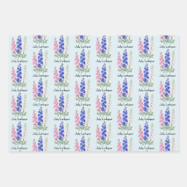 Ridderspoor Bloemen in Juli Inpakpapier Vel