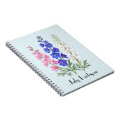 Ridderspoor Bloemen in Juli Notitieboek (Rechterzijde)