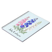 Ridderspoor Bloemen in Juli Notitieboek (Linkerzijde)