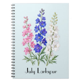 Ridderspoor Bloemen in Juli Notitieboek