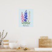 Ridderspoor Bloemen in Juli Poster (Keuken)