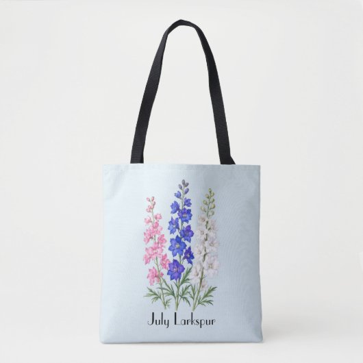 Ridderspoor Bloemen in Juli Tote Bag (Voorkant)