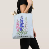 Ridderspoor Bloemen in Juli Tote Bag (Dichtbij)