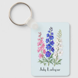 Ridderspoor Bloemen Juli  Sleutelhanger