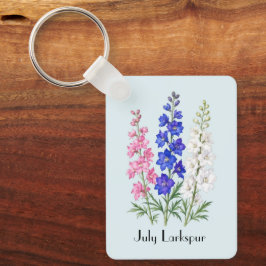 Ridderspoor Bloemen Juli Sleutelhanger