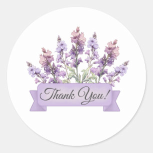 Ridderspoor Bloemen met Vaandel Bloemrijke Dankjew Ronde Sticker