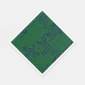 Ridderspoor in levendig groen en blauw servet (Hoek)