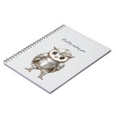 Ridderuil in blinkende harnas notitieboek (Linkerzijde)