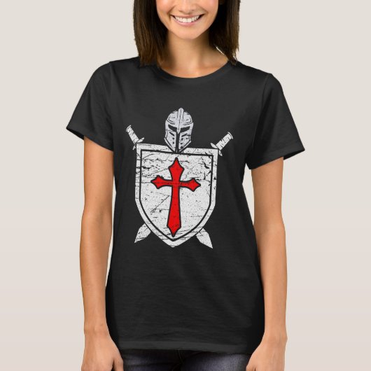 Ridderuitrusting Funny Middeleeuwse Ridders Ren Fa T-shirt (Voorkant)