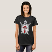 Ridderuitrusting Funny Middeleeuwse Ridders Ren Fa T-shirt (Voorkant volledig)