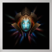 Riddian Queen Fractal Art Poster (Voorkant)