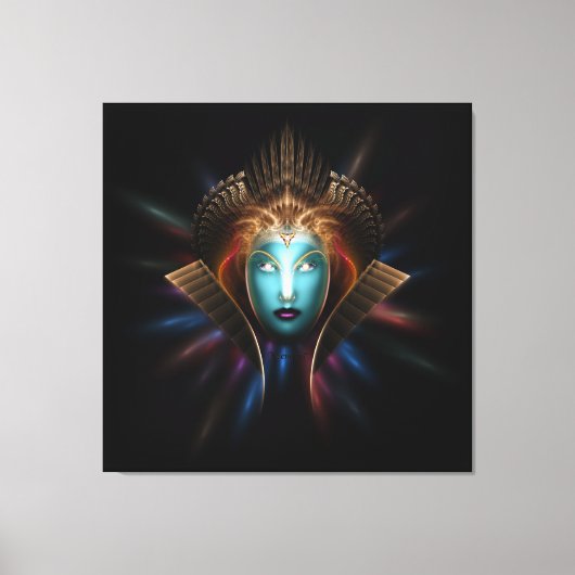 Riddian Queen Fractal Art Wrapped Canvas print (Voorkant)