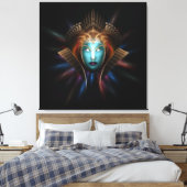 Riddian Queen Fractal Art Wrapped Canvas print (Insitu (Slaapkamer))