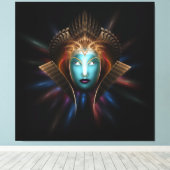 Riddian Queen Fractal Art Wrapped Canvas print (Insitu (Houten vloer))