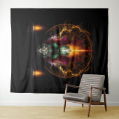 Riddian Queen of Fire Fractal Art Composition Wandkleed (In Situ (horizontaal))