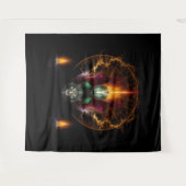 Riddian Queen of Fire Fractal Art Composition Wandkleed (Voorkant (horizontaal))