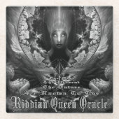 Riddian Queen Oracle GS Full Coverage Glass Coaste Glazen Onderzetter (Voorkant)