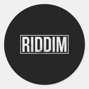 Riddim Dubstep EDM Headbanger Bass Rave Festival Ronde Sticker