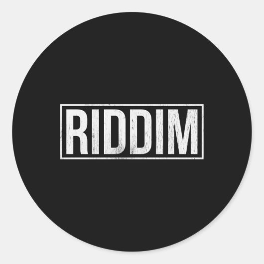 Riddim Dubstep EDM Headbanger Bass Rave Festival Ronde Sticker (Voorkant)