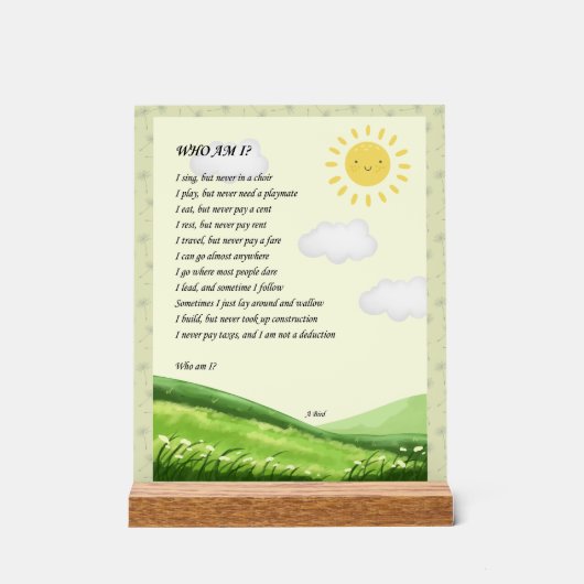 Riddle Art Acryl Bord (Voorkant)