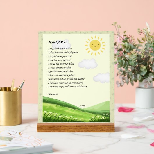 Riddle Art Acryl Bord (Huwelijk)