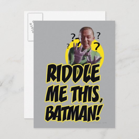 Riddle me deze Batman Briefkaart (Voorkant / Achterkant)