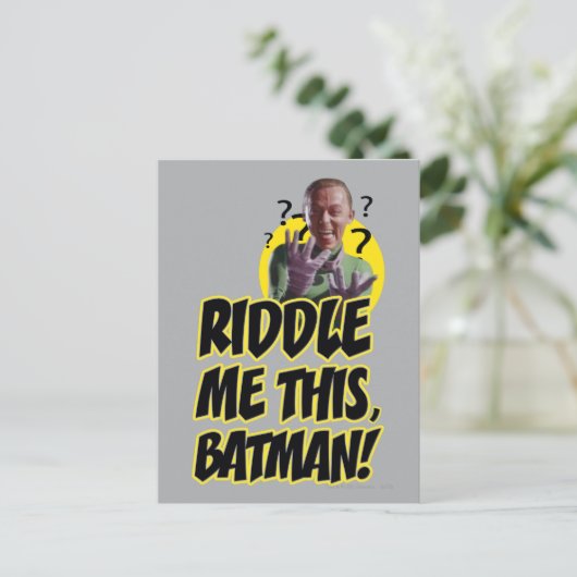 Riddle me deze Batman Briefkaart (Staand voorkant)