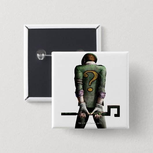 Riddler 2 vierkante button 5,1 cm (Voorkant /achterkant)