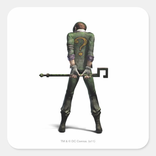 Riddler-kleur Vierkante Sticker (Voorkant)