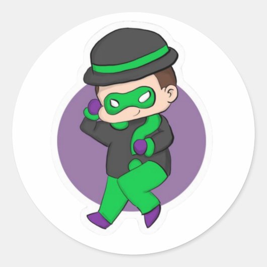 Riddler Questionmark Jacket Sticker (Voorkant)