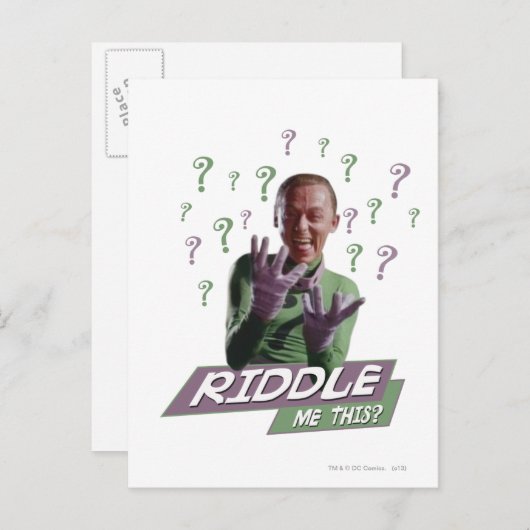 Riddler — Ridderig me dit Briefkaart (Voorkant / Achterkant)