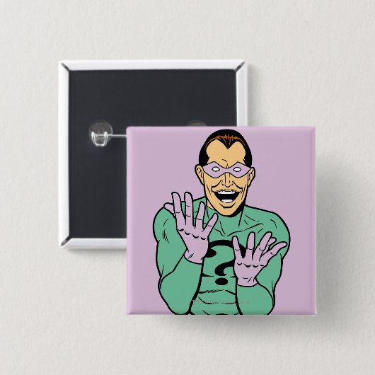 Riddler Vierkante Button 5,1 Cm (Voorkant /achterkant)