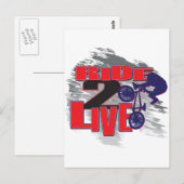 Ride 2 Live 2 Ride BMX rider Briefkaart (Voorkant / Achterkant)