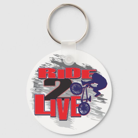 Ride 2 Live 2 Ride BMX rider Sleutelhanger (Voorkant)