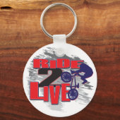 Ride 2 Live 2 Ride BMX rider Sleutelhanger (Voorkant)