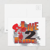 Ride 2 Live BMX Biker Briefkaart (Voorkant / Achterkant)
