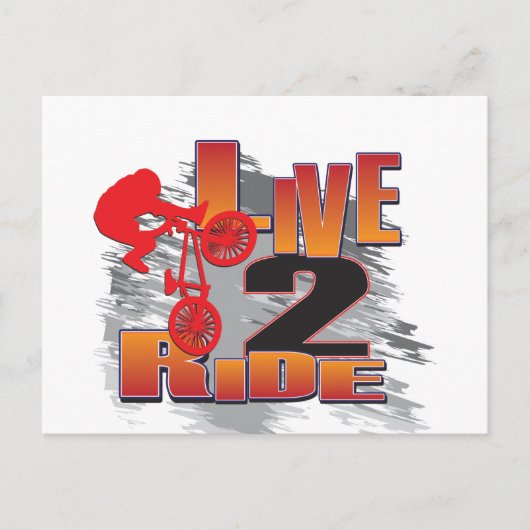 Ride 2 Live BMX Biker Briefkaart (Voorkant)