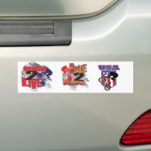 Ride 2 Live BMX Biker Bumpersticker (Op auto)