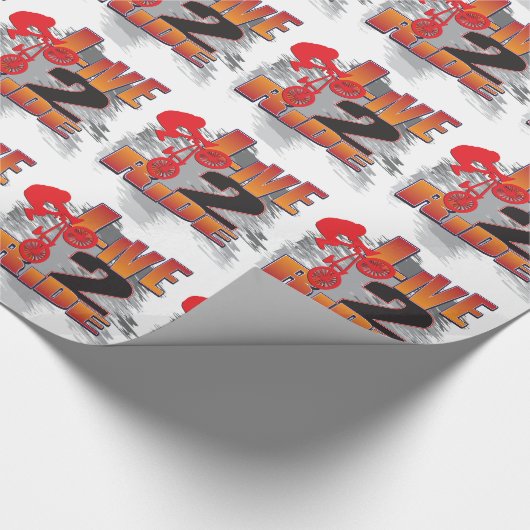 Ride 2 Live BMX Biker Cadeaupapier (Hoek)