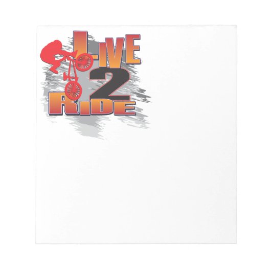 Ride 2 Live BMX Biker Notitieblok (Voorkant)